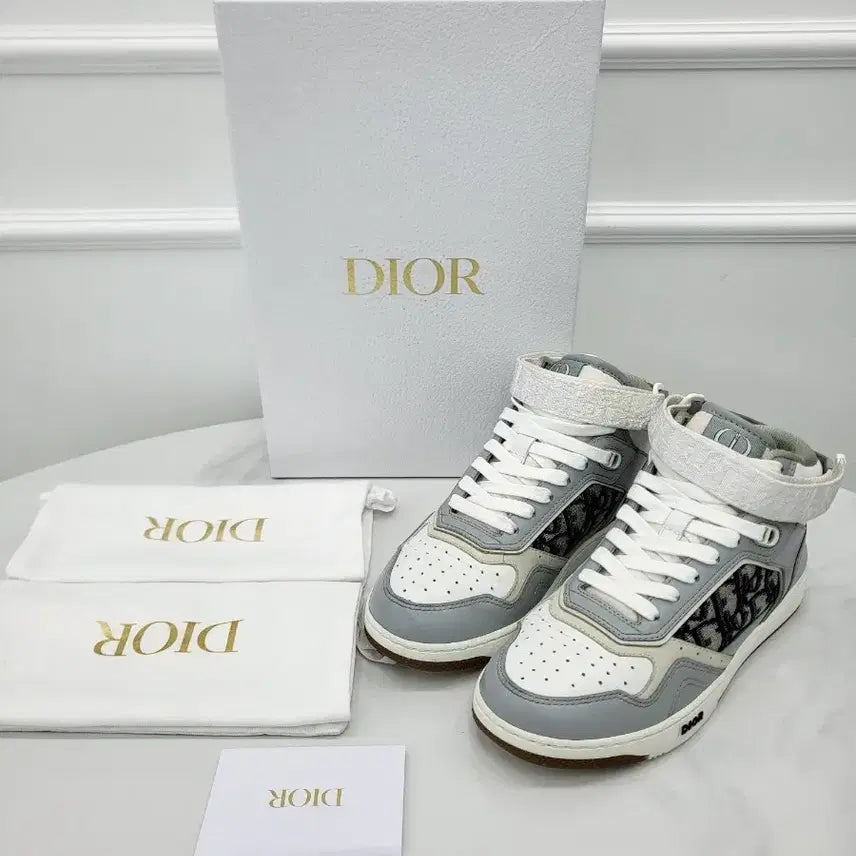 [BUNJANG] Dior B27 High-Top Velcro Sneakers / 디올 B27 하이탑 벨크로 스니커즈 36 3SH132ZIR