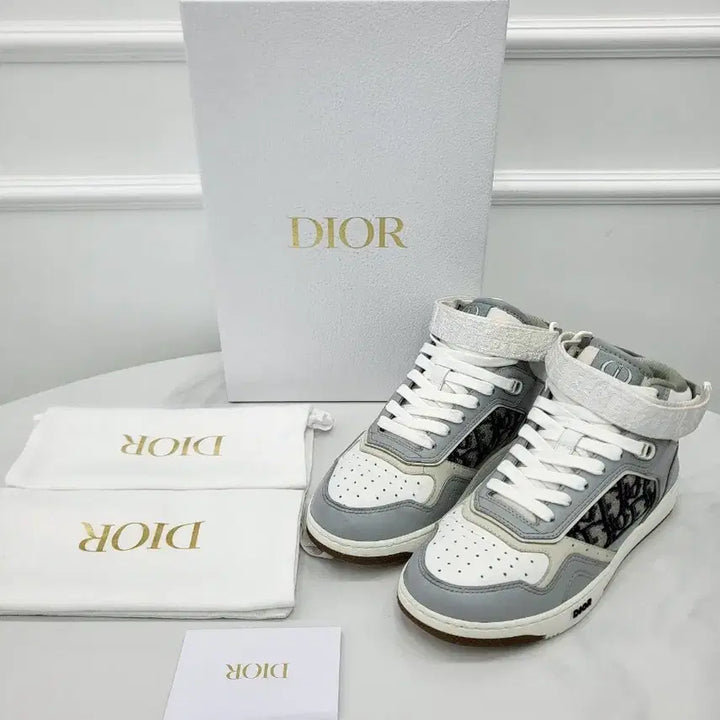 [BUNJANG] Dior B27 High-Top Velcro Sneakers / 디올 B27 하이탑 벨크로 스니커즈 36 3SH132ZIR