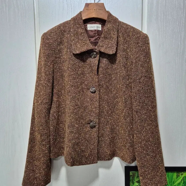 [BUNJANG] Vintage Tweed Skirt Suit Set / (세일)JPN일본빈티지 브라운 트위드 정장 스커트 셋업