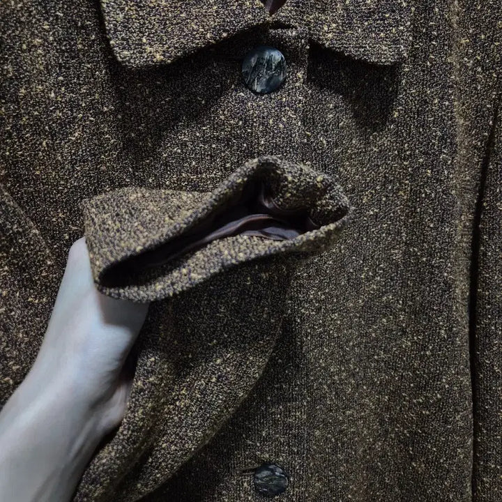 [BUNJANG] Vintage Tweed Skirt Suit Set / (세일)JPN일본빈티지 브라운 트위드 정장 스커트 셋업