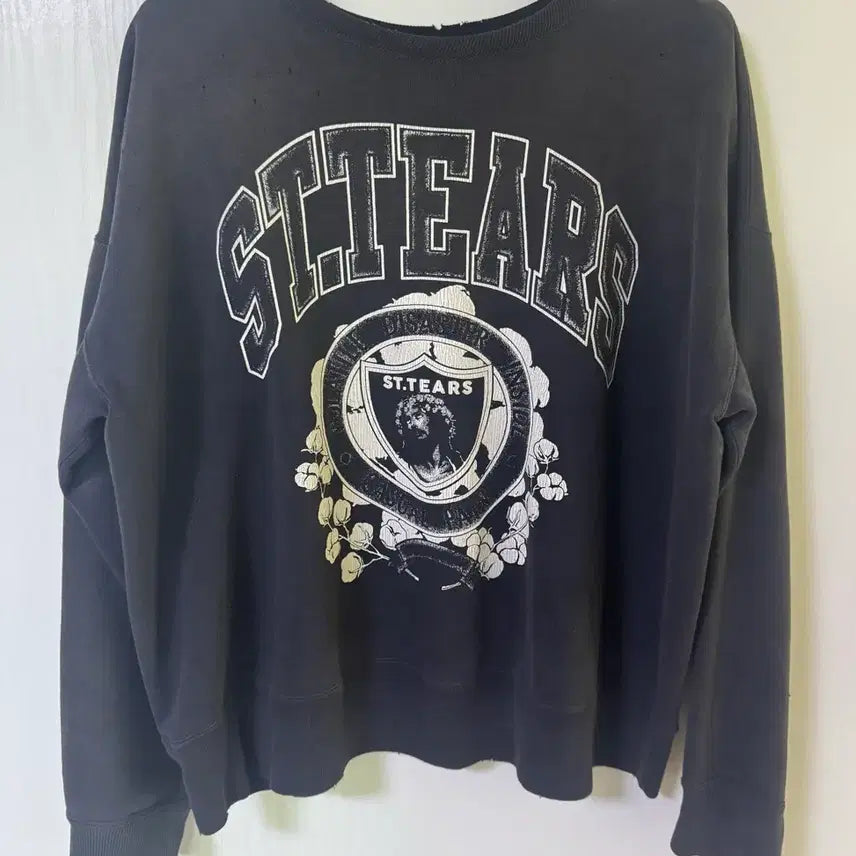 [BUNJANG] Saint Michael Denim Tears Sweatshirt / [XL] 세인트미카엘 데님티어스 스웻