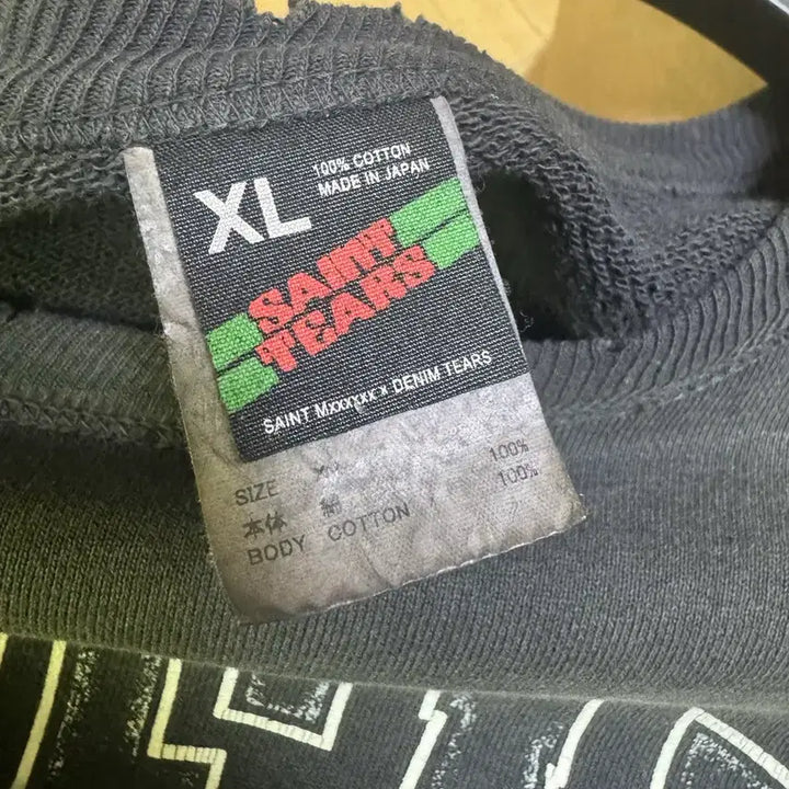[BUNJANG] Saint Michael Denim Tears Sweatshirt / [XL] 세인트미카엘 데님티어스 스웻