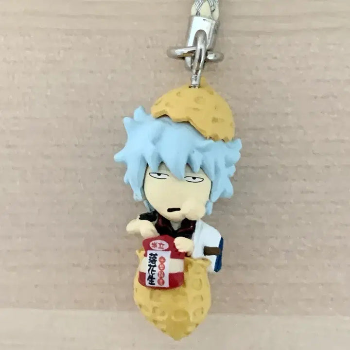 [BUNJANG] Gintama Gintoki Mascot Strap Keyring / 은혼 지역한정 땅콩 긴토키 마스코트 스트랩 키링
