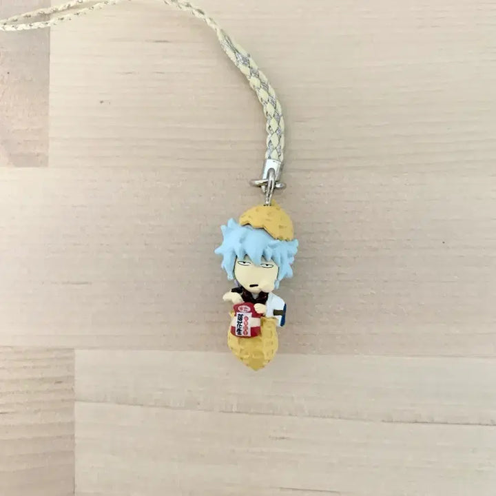 [BUNJANG] Gintama Gintoki Mascot Strap Keyring / 은혼 지역한정 땅콩 긴토키 마스코트 스트랩 키링