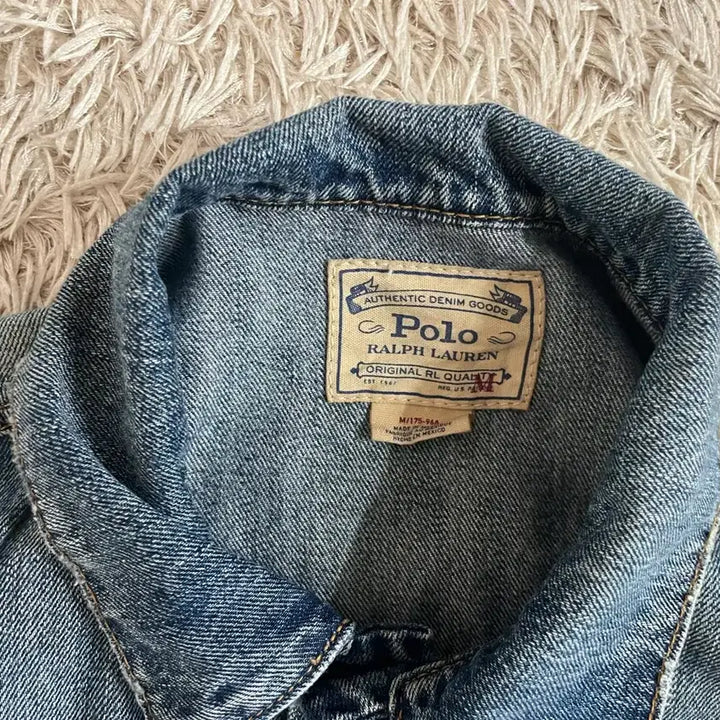 [BUNJANG] Polo Ralph Lauren Denim Jacket US Flag / 폴로 랄프로렌 데님 자켓 청자켓 성조기