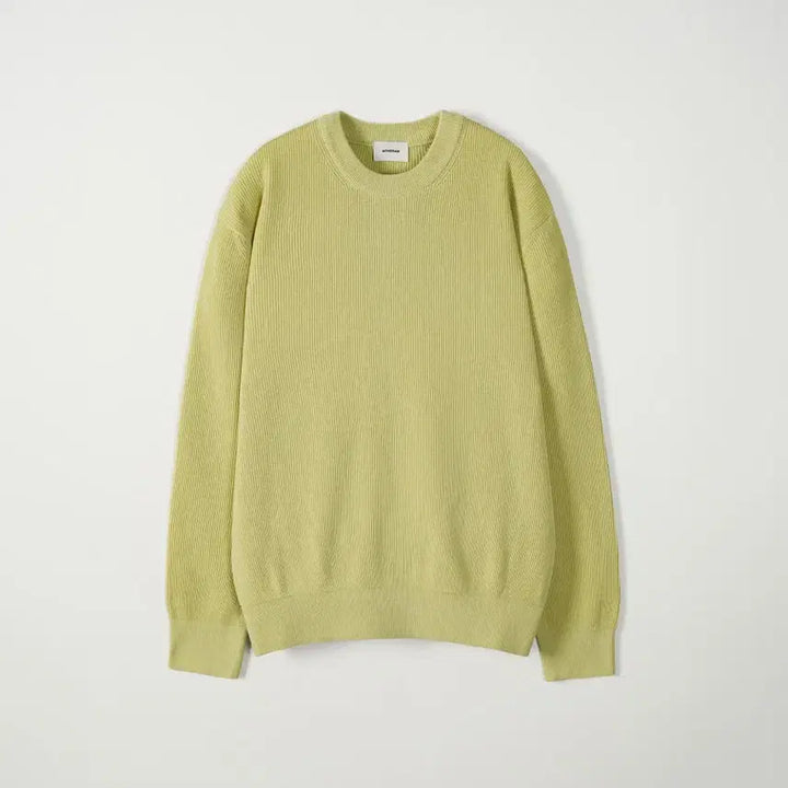 [BUNJANG] INTHERAW Yellow Ribbed Knit Sweater / INTHERAW 옐로우 골지 니트 스웨터