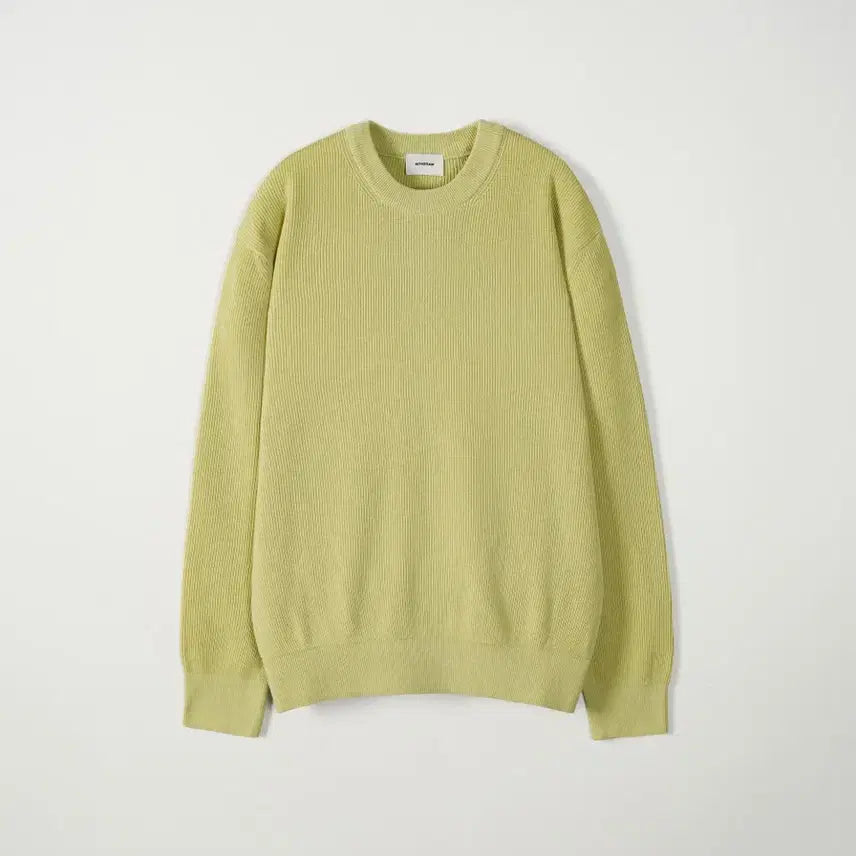 [BUNJANG] INTHERAW Yellow Ribbed Knit Sweater / INTHERAW 옐로우 골지 니트 스웨터