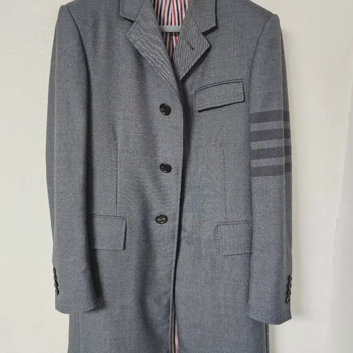[BUNJANG] Thom Browne Gray Wool Jacket & Coat Set / 톰브라운 하이암홀 그레이 울 쟈켓+코트세트(1/백화점정품)