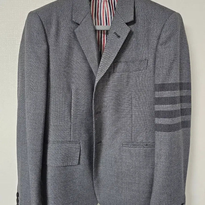 [BUNJANG] Thom Browne Gray Wool Jacket & Coat Set / 톰브라운 하이암홀 그레이 울 쟈켓+코트세트(1/백화점정품)