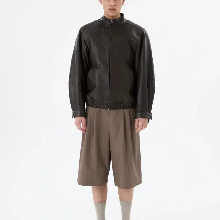 [SOLD OUT] 아모멘토 램스킨 레더 블루종