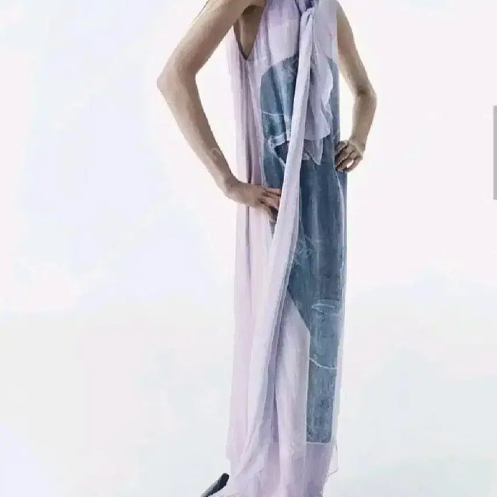 [BUNJANG] Zara Printed Fluid Dress - M / zara 자라 스카프 디테일 프린트 플루이드 원피스 - M