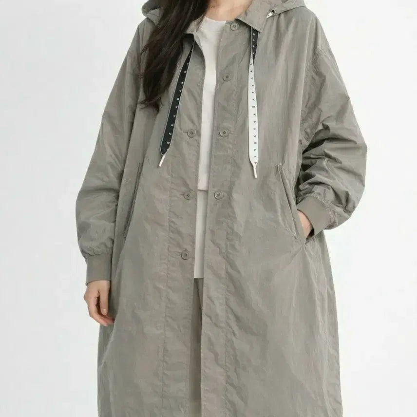 [BUNJANG] Sisley Windbreaker Jacket / 시슬리 바람막이 바스락 롱후드 점퍼