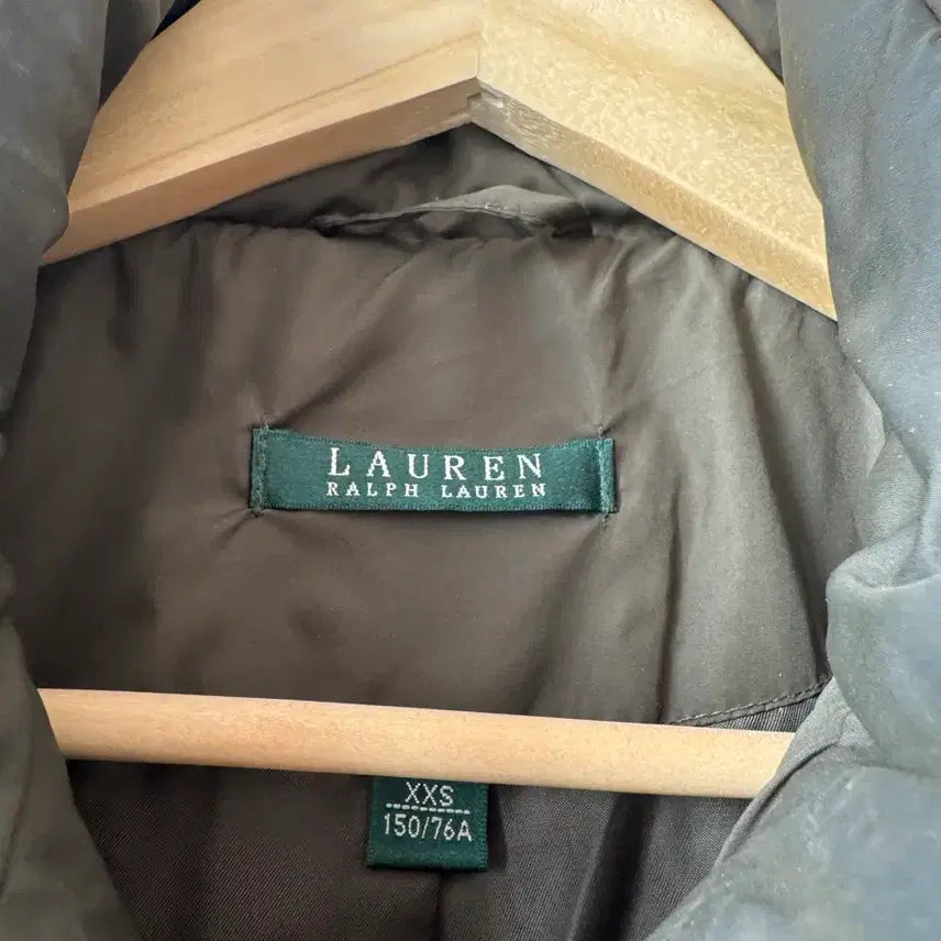 [BUNJANG] Lauren Ralph Lauren Olive Khaki Toggle Duck Down Padded Jacket / 로렌 랄프로렌 올리브카키 떡볶이 덕 다운 패딩 xxs (55 사이즈)