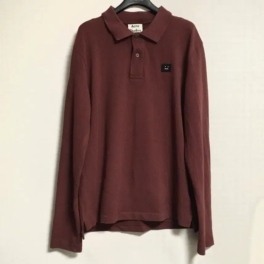 [SOLD OUT] 아크네 스튜디오 버건디 긴팔 폴로셔츠