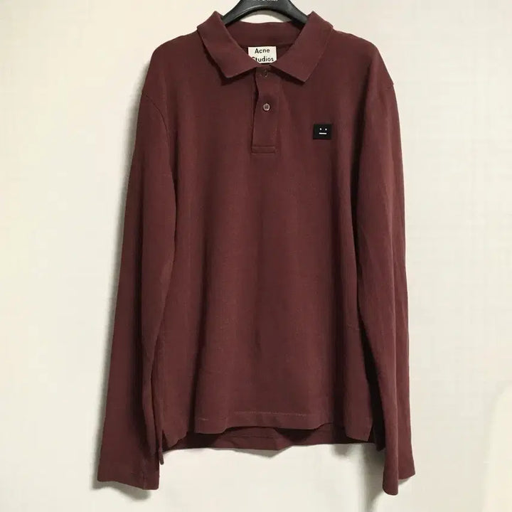 [SOLD OUT] 아크네 스튜디오 버건디 긴팔 폴로셔츠
