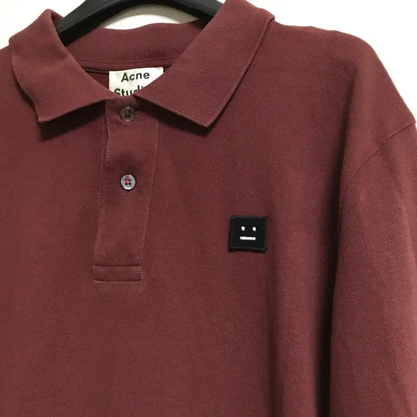 [SOLD OUT] 아크네 스튜디오 버건디 긴팔 폴로셔츠