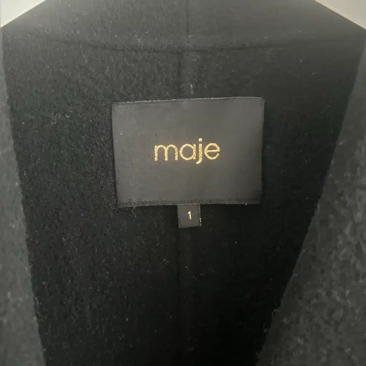 [BUNJANG] Maje Wool Belted Winter Coat Black / 정품 마쥬 maje  양모 벨티드 겨울 롤코트 블핵