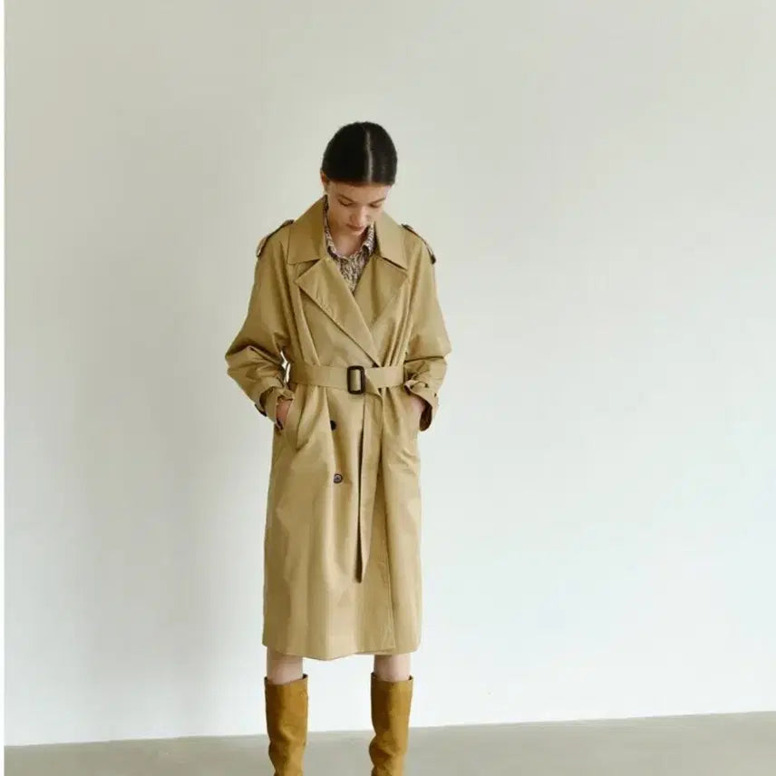 [BUNJANG] 1159 Studio Trench Coat (Beige) (S) / 1159스튜디오 링 트렌치코트 베이지 (S)