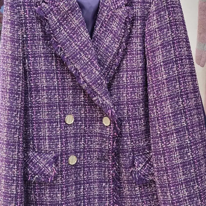 [BUNJANG] Paul & Joe Tweed Purple Jacket / 폴앤조 트위드 퍼플 자켓