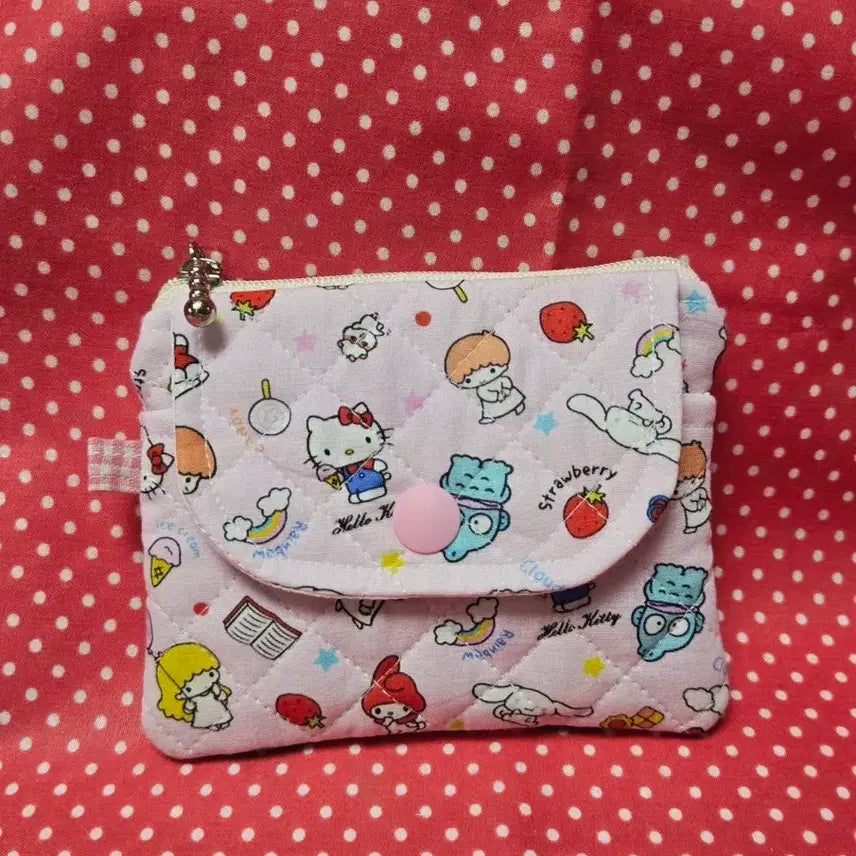 [BUNJANG] Hello Kitty Quilted Two-Way Wallet / 헬로키티 퀼팅 카드지갑 동전지갑 투웨이지갑