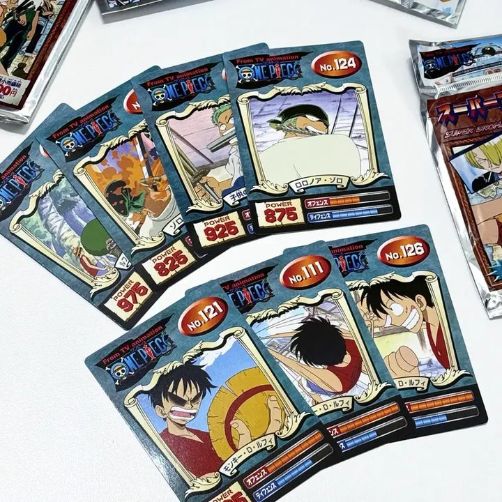 [SOLD OUT] 7장 세트) 원피스 고전 카드 루피 조로 일본 공식 포카 홀로그램 레어