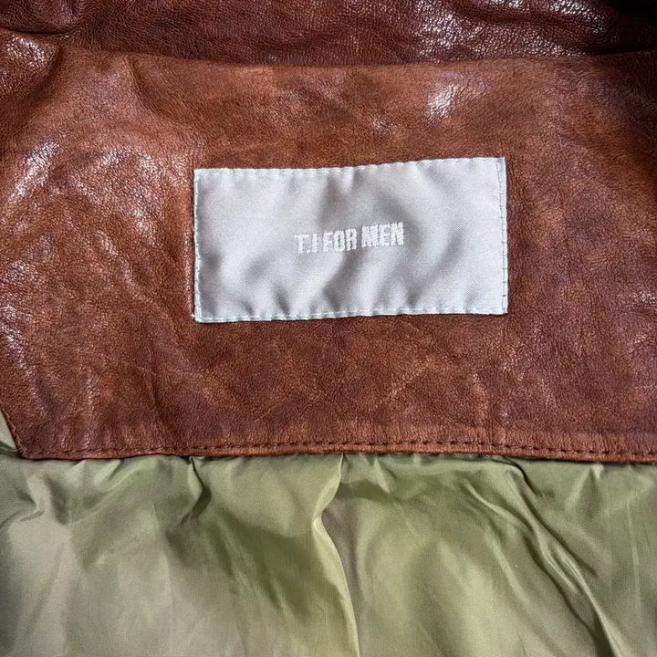 [SOLD OUT] 00s 티아이포맨 램스킨 하이넥 레더자켓 카멜브라운(95)