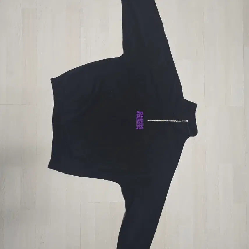 [BUNJANG] PUNKDRUNKERS Half-Zip Sweatshirt Black / 펑크드렁커스 반집업 맨투맨 블랙