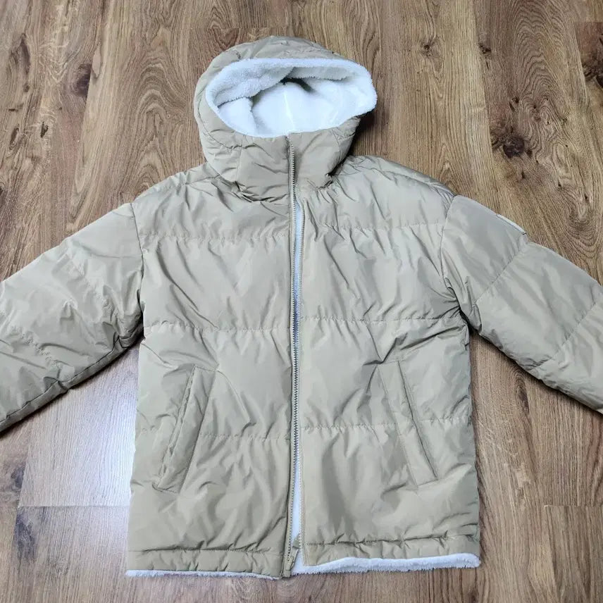 [BUNJANG] K2 Reversible Fleece Padding Jumper Beige / 택포 K2 뽀글이 안감 패딩 점퍼 베이지