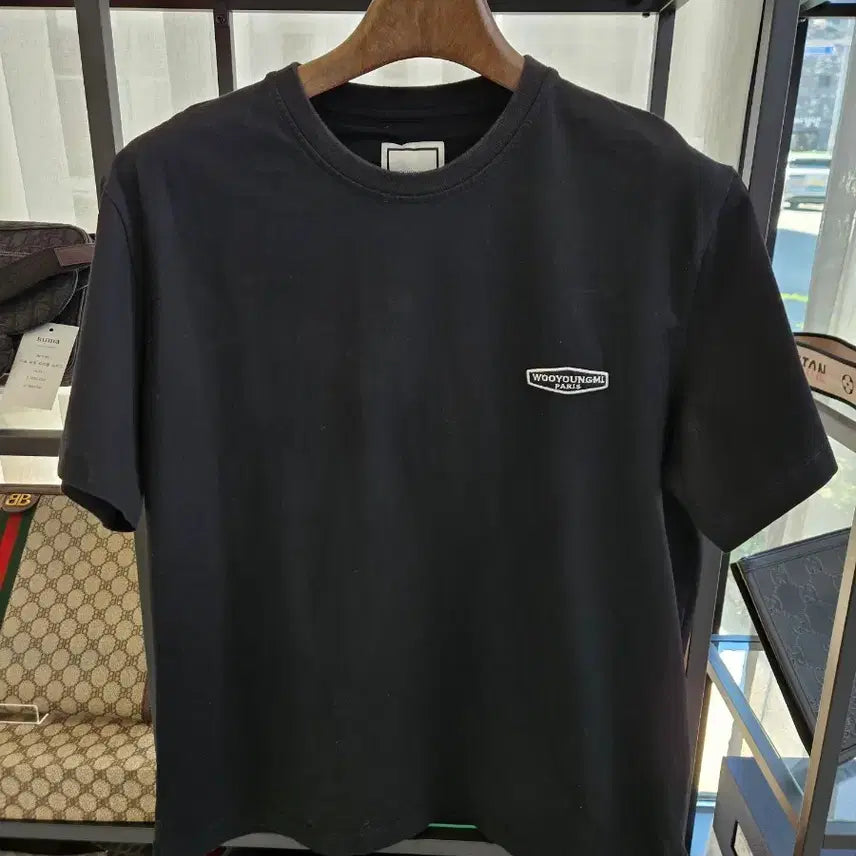 [BUNJANG] Wooyoungmi Back Logo Printed T-shirt (Black) / [정품/새상품급] 우영미 백로고 프린팅 반팔티셔츠 46 공용 검정 블랙