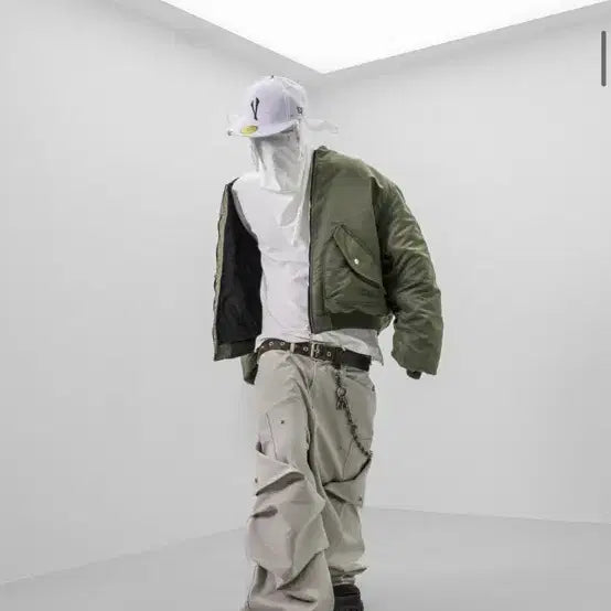 [BUNJANG] Roaringrad Flight Shirring MA-1 Bomber Jacket / (M) 로어링라드 플라이트 셔링 ma-1 봄버 자켓 블루종