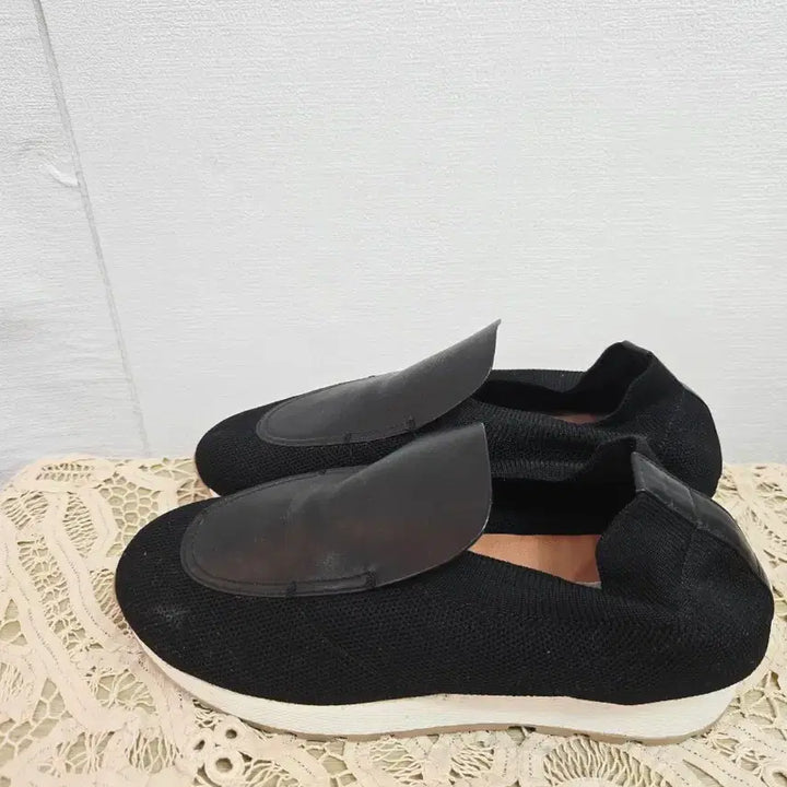 [BUNJANG] Lebeige Black Leather Patch Mesh Loafer Slip-on / 르베이지  블랙 가죽 패치 메쉬 로퍼 슬립온