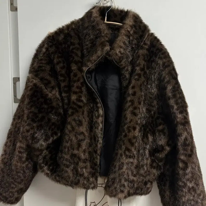 [BUNJANG] Leopard Fur Jacket / 레오파드 퍼 자켓(상태 A급)