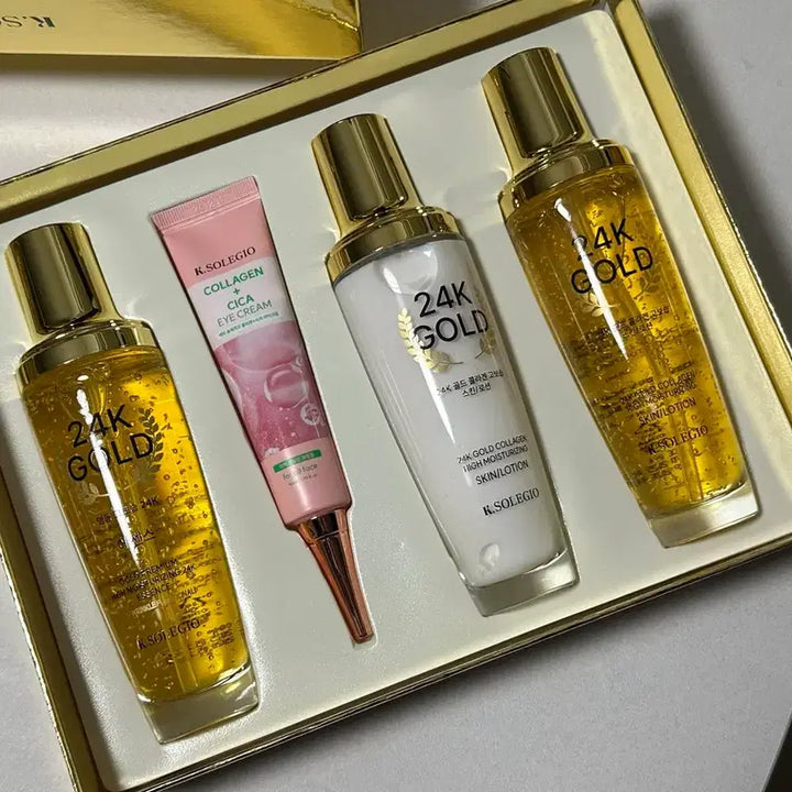 [BUNJANG] K.SOLEGIO 24K Gold Skincare Set / K.SOLEGIO 24K 골드 스킨케어 세트 새상품