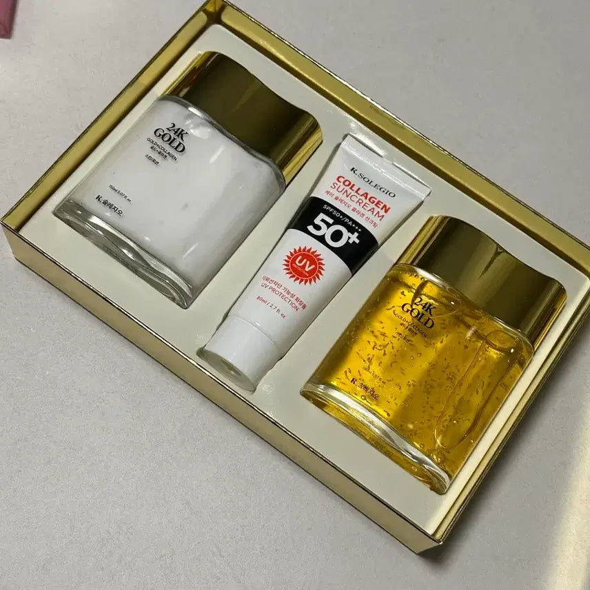 [BUNJANG] K.SOLEGIO 24K Gold Skincare Set / K.SOLEGIO 24K 골드 스킨케어 세트 새상품