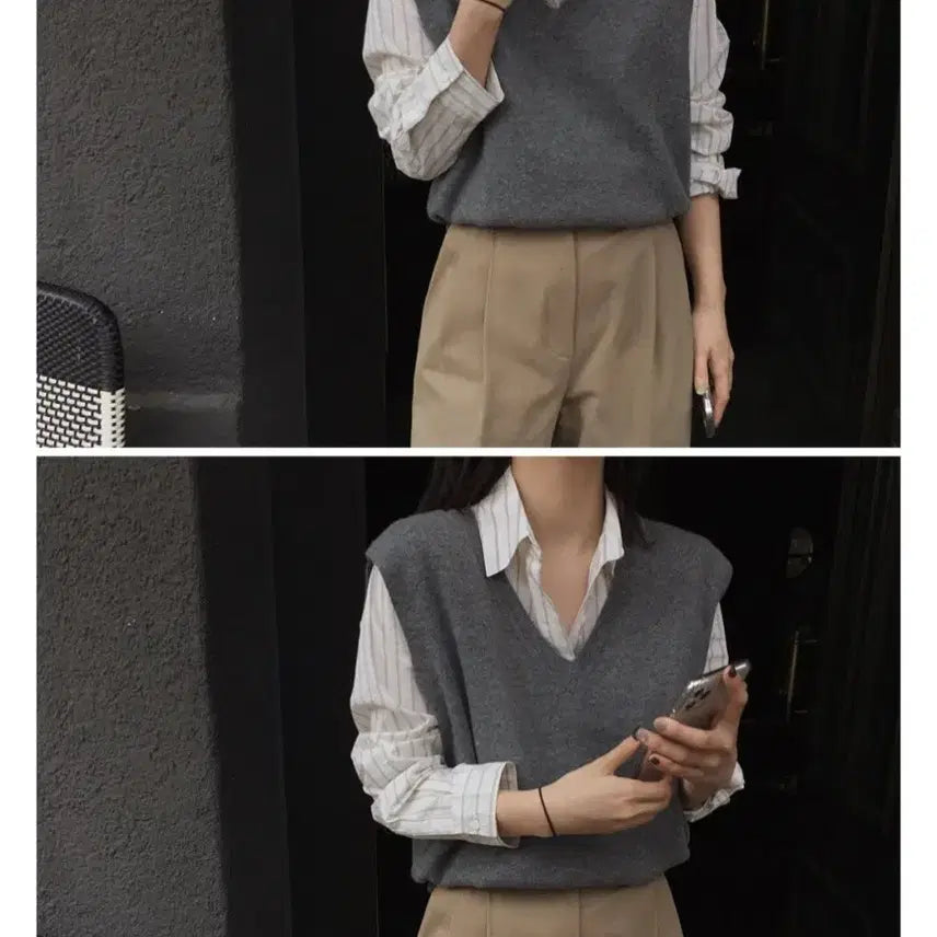 [BUNJANG] Slow and Midi Knit Vest / 슬로우앤드 니트 베스트 미디엄 그레이