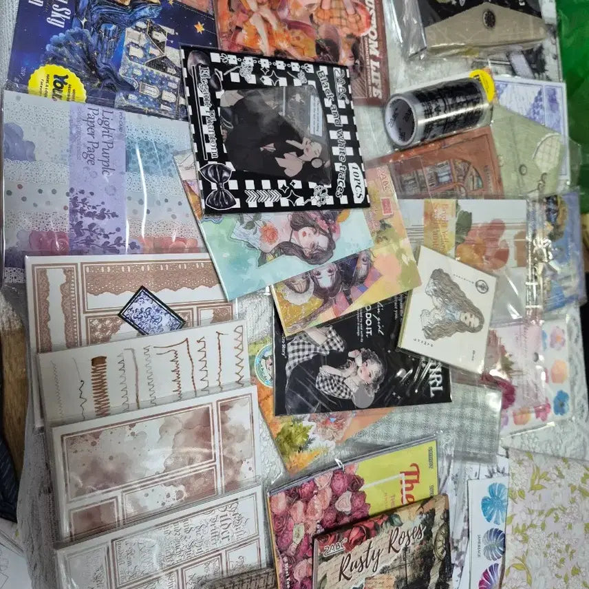 [BUNJANG] Vintage Scrapbooking Bundle Set / 택포)감성 빈티지 다꾸 일괄처분