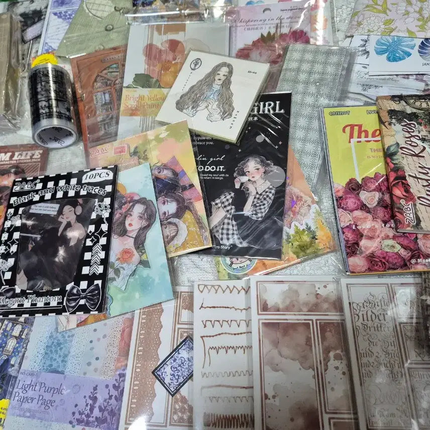 [BUNJANG] Vintage Scrapbooking Bundle Set / 택포)감성 빈티지 다꾸 일괄처분