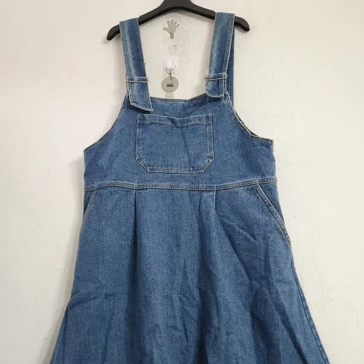 [BUNJANG] Denim Overalls Dress / 청 데님 멜빵 원피스