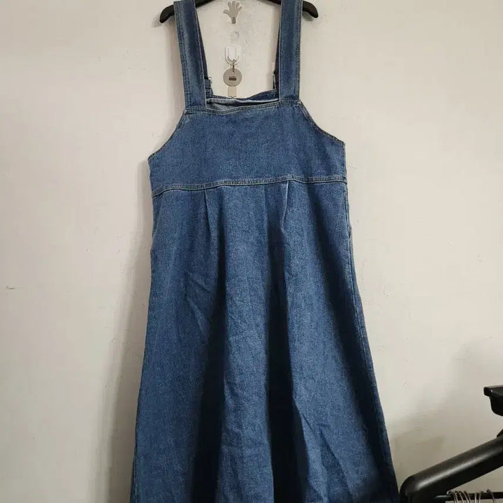 [BUNJANG] Denim Overalls Dress / 청 데님 멜빵 원피스
