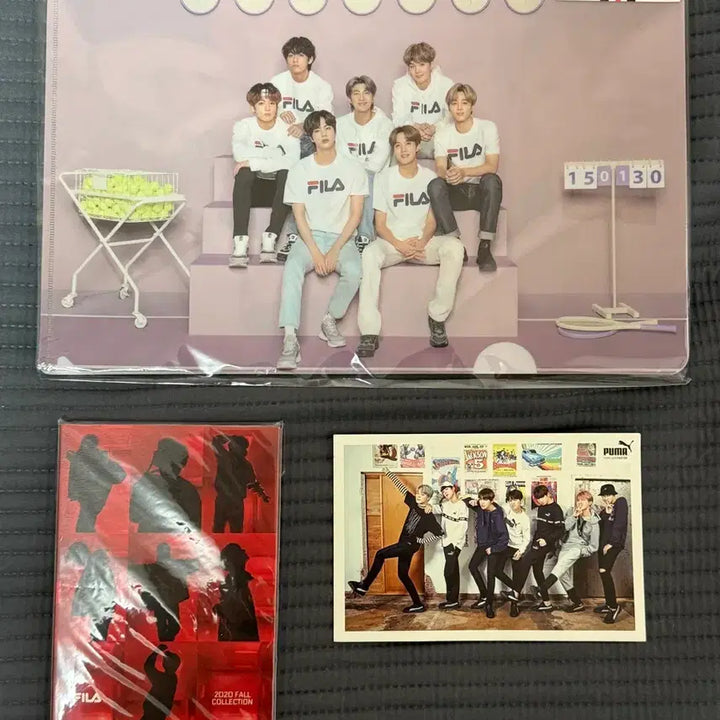 [BUNJANG] BTS Bundle Set FILA L-Folder, FILA Postcard Book, PUMA Postcard / (일괄)방탄소년단 BTS 푸마 엽서 휠라 L자파일 엽서 희귀 굿즈 화보