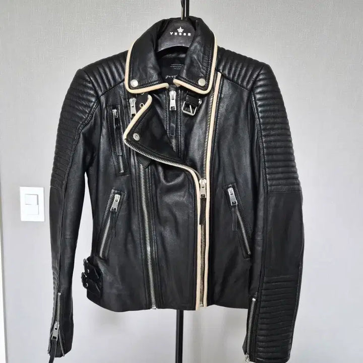[BUNJANG] Jesi New York Lambskin Leather Rider Jacket / 제시뉴욕 55 양가죽 라이더 재킷 W-자켓-267