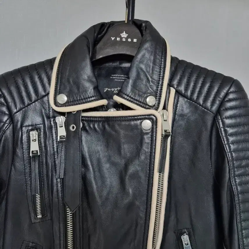 [BUNJANG] Jesi New York Lambskin Leather Rider Jacket / 제시뉴욕 55 양가죽 라이더 재킷 W-자켓-267