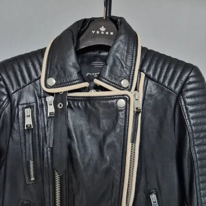 [BUNJANG] Jesi New York Lambskin Leather Rider Jacket / 제시뉴욕 55 양가죽 라이더 재킷 W-자켓-267