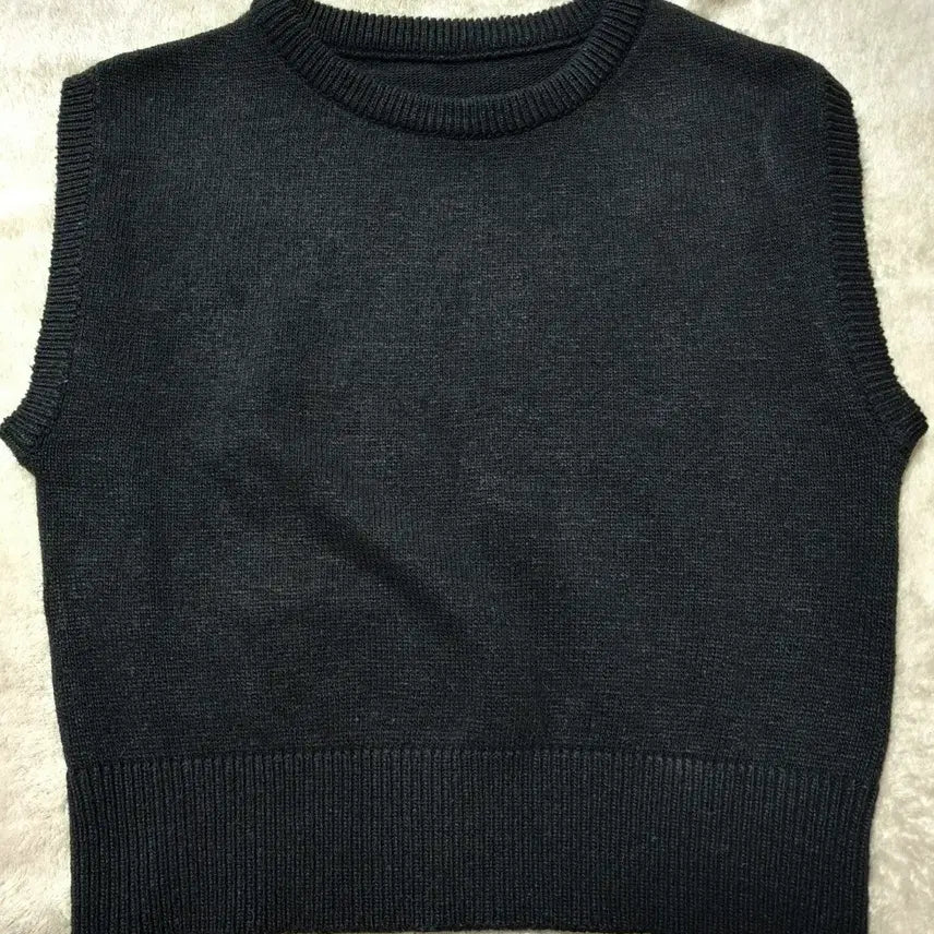 [BUNJANG] MocoBling Round Vest Black / 모코블링 라운드 베스트 블랙