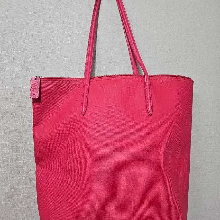 [BUNJANG] Lacoste Pink Tote Bag / 라코스테 핑크 토트백