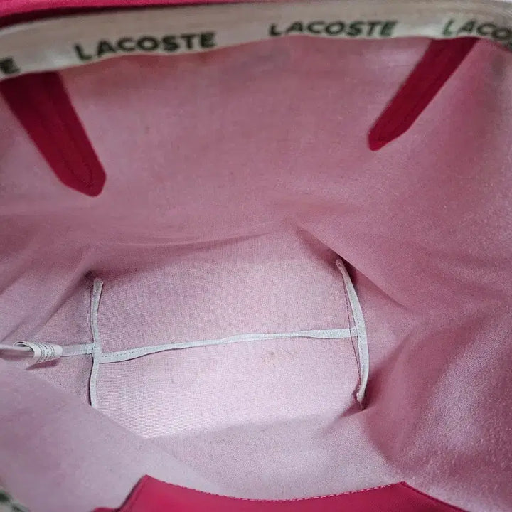 [BUNJANG] Lacoste Pink Tote Bag / 라코스테 핑크 토트백