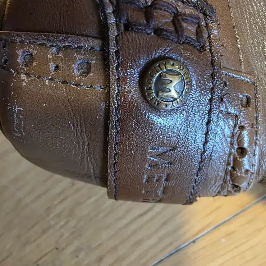 [BUNJANG] METROCITY Brown Leather Long Boots / [정품] METROCITY 브라운 가죽 롱부츠