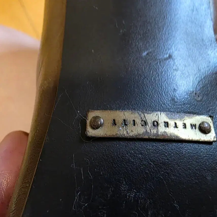 [BUNJANG] METROCITY Brown Leather Long Boots / [정품] METROCITY 브라운 가죽 롱부츠