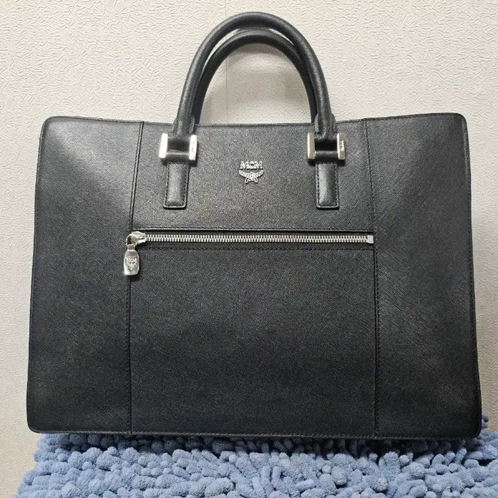 [BUNJANG] MCM Black Briefcase / MCM 블랙 사피아노브리프케이스 서류 가방 토트백 38*28*9