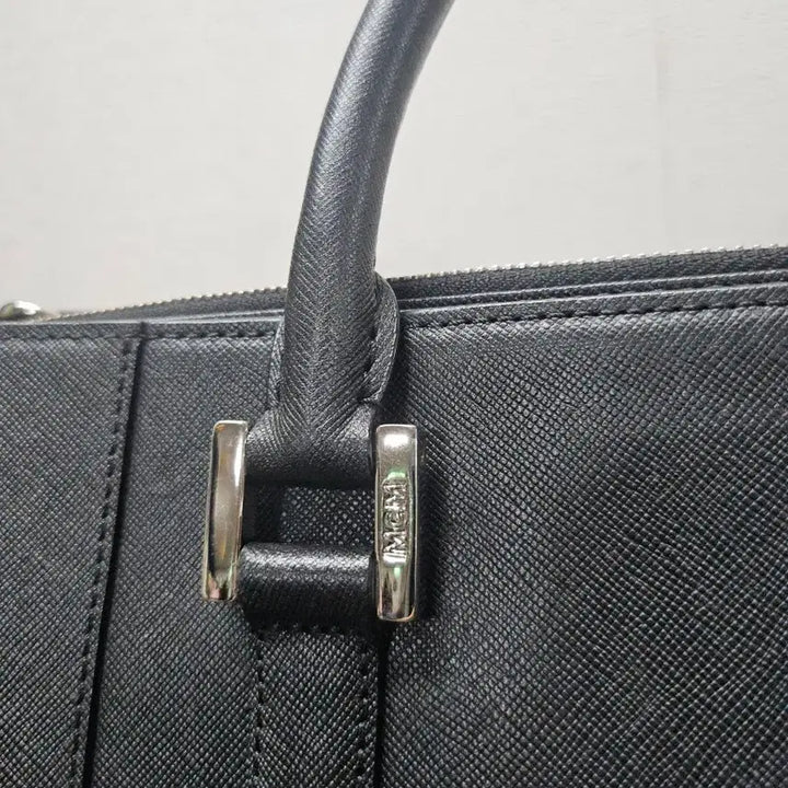 [BUNJANG] MCM Black Briefcase / MCM 블랙 사피아노브리프케이스 서류 가방 토트백 38*28*9